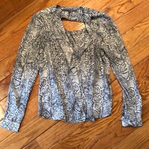 Designer guess snake skin designed blouse